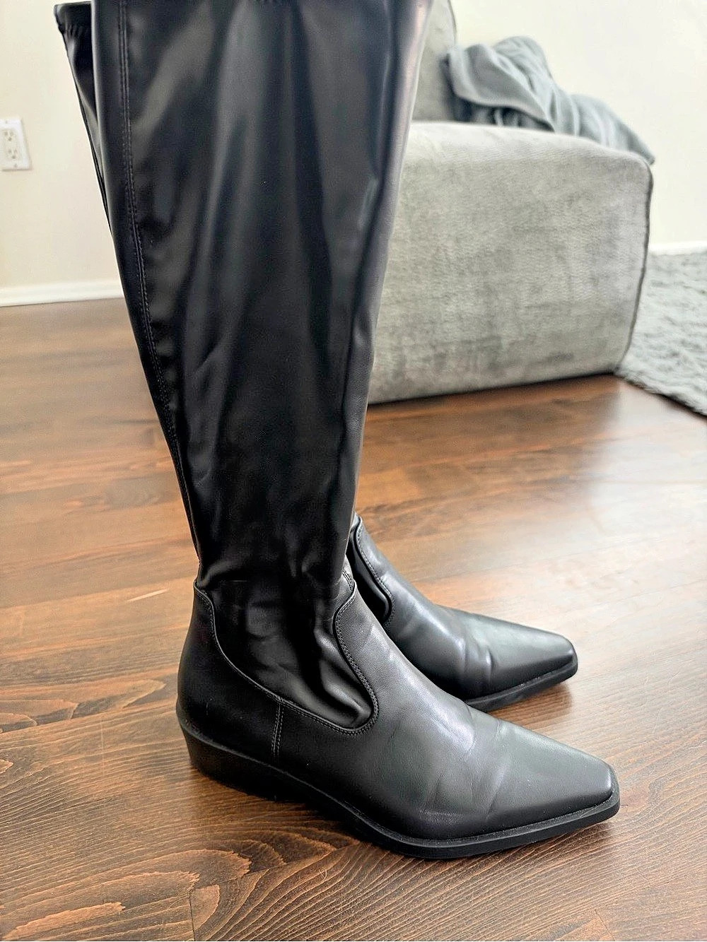 ZARA Black Knee-High Boots